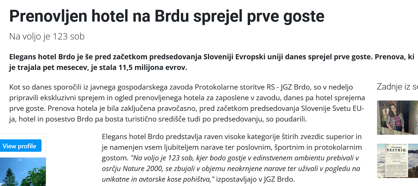 Državnega "Kačjega pastirja" napadle - stenice! Hotel Elegans prenovljen 2021...zdaj ogrožen z nadlego!